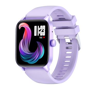 Smartwatch DAM QS56 | Chamadas Bluetooth | Multidesportos | Medição de passos, calorias e distância | 3,5x1,2x5 cm - Roxo - 1