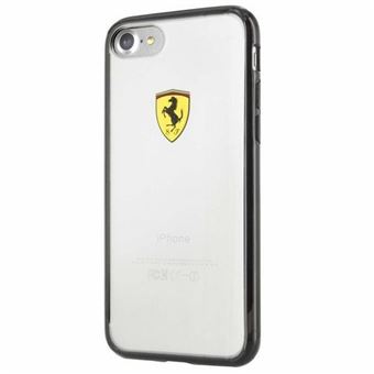 Capa Original Antichoque Ferrari Racing Shield para Iphone 7/ 8/ Se 2020 Transparente - Preto - 1
