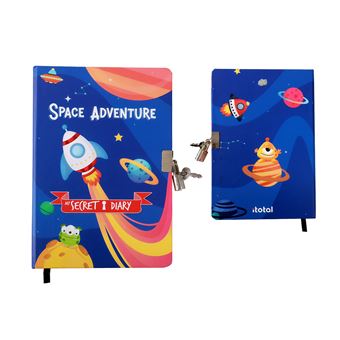 Diário I Total Xl2283 com Cadeado | Space Adventure Pontilhado - 1