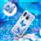 Capa Magunivers para Samsung Galaxy A20E/A10E e TPU Brilho Líquido Quicksand à Prova de Choque Borboleta Azul_3