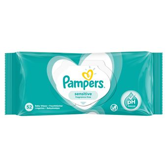 Toalhetes para Bebé Pampers Sensitive 81687182 | Turquesa, Branco - 1
