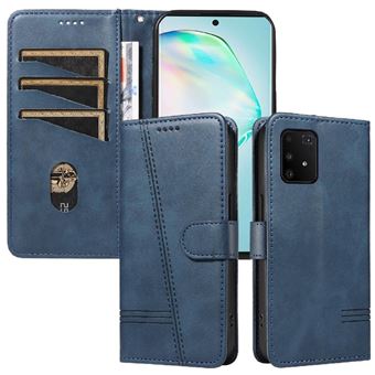 Capa FOXDOCK para Samsung Galaxy S10 Lite | Fecho Magnético | Compartimentos para Cartões e Suporte | Pele PU | À Prova de Choque | Azul - 1