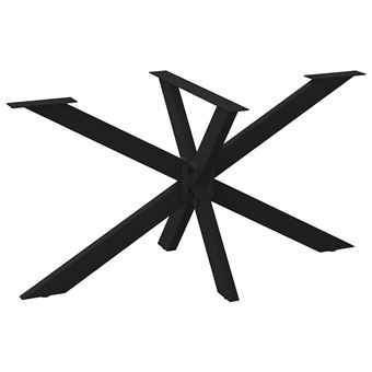 Perna para mesa de jantar vidaXL | aranha forma 150x78x(72-73) cm | aço preto - 1