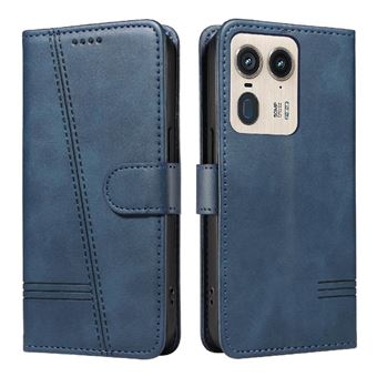 Capa FOXDOCK para Motorola Edge 50 Ultra 5G | Fecho Magnético | Compartimentos para Cartões e Suporte | Pele PU | À Prova de Choque | Azul - 1