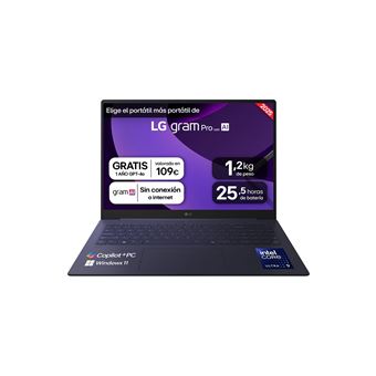 Computador Portátil LG Gram Pro 16Z90TS-G.AU99B | 16'' | Intel Core Ultra 9 288V | Intel Arc Graphics 140V | 32 GB | SSD 1TB - 1