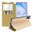 Capa de Proteção Avizar para Galaxy Note 10 Folio | Janela | Suporte Vídeo - Dourado_1