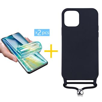 Pack 2 x Película de Hidrogel + Capa skyhe Apple iphone 11 Pro Max | Gel Rope - Preto - 1