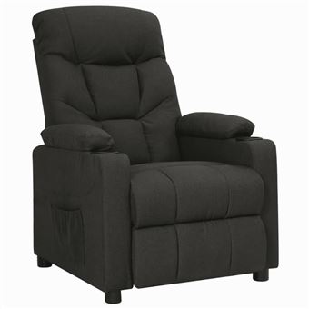 Poltrona reclinável vidaXL | tecido | preto - 1