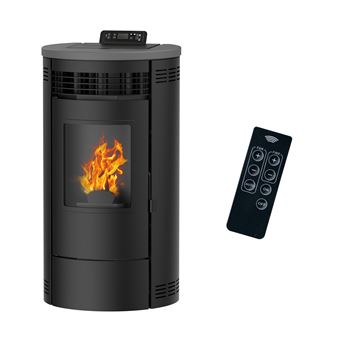 Salamandra a Pellets Sannover Flavia | 15 kW | Preto - 1