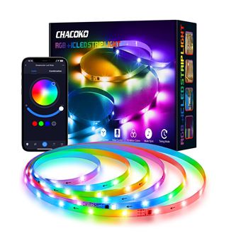 Tira LED RGB F+ com Efeito Arco-íris | 10m | Impermeável | Controlo por App Bluetooth - 1