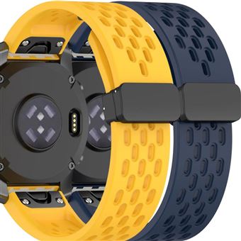 Pack 2x Bracelete Antiimpacto SnapFlow para Garmin Quatix 7 Po Amarelo e Azul - 1