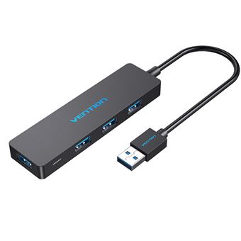 HUB USB 4 em 1 Vention | 4 Portas UBS3.0 | 0.15 m - Preto - 1