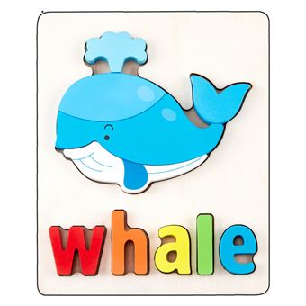 Puzzle Zhishangs Infantis 3D Baleia #KM154 | 10 Peças - 1