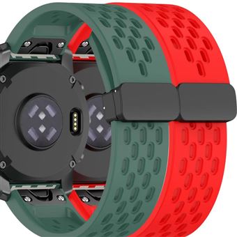 Pack 2x Bracelete Antiimpacto SnapFlow para Garmin Fenix 8 Pro Verde e Vermelho - 1