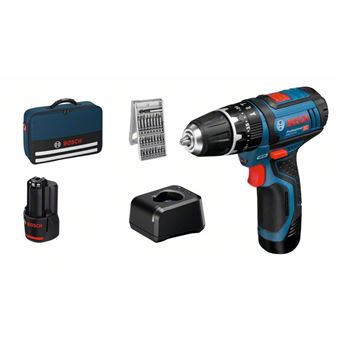 Berbequim sem Fio Bosch 12V GSB 12V-15 | 2 Baterias de 2,0 Ah na Bolsa e Acessórios - 1