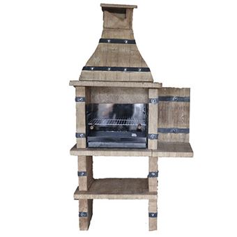 Churrasqueira Moldibric Lda Rf 317 | Textura Madeira| 221x125cm | 570kg - 1