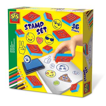 Kit de Carimbos SES Creative 14961 para crianças Azul e Vermelho - 1