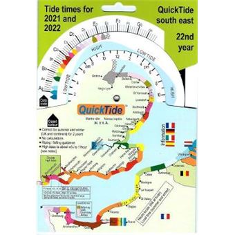 Quicktide South East Tide Times For 2021 And 2022, 22Nd Year - 1