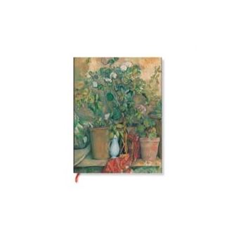 Cezannes Terracotta Pots And Flowers Ultra Unlined Hardback Journal Elastic Band Closure - 1