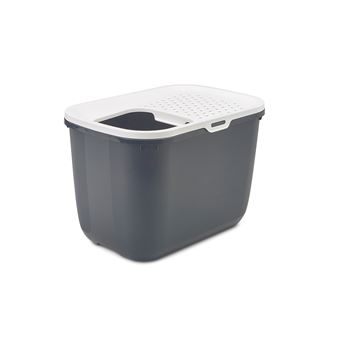 Caixa de Areia com Entrada Superior Savic Hop In | Cinzento, Branco - 1