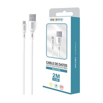 Cabo de Dados Type-C Modorwy MC5106 | 2 m - Branco - 1