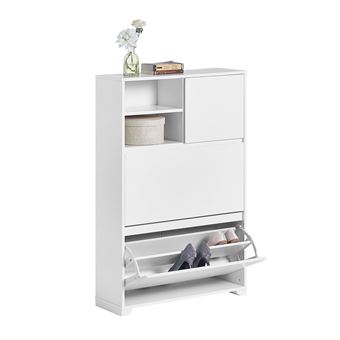 Sapateira SoBuy FSR111-W | MDF | 71 x 24 x 111 cm - Branco - 1