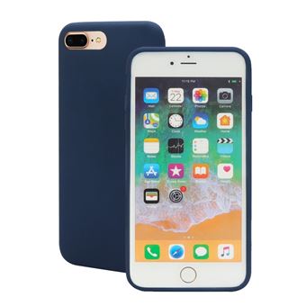 Capa Magunivers silicone borda enrolada suave azul escuro para Apple iPhone 8 Plus/7 Plus