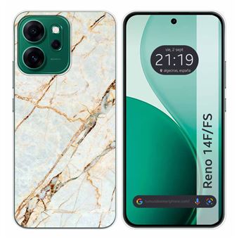Capa Tumundosmartphone de silicone para Oppo Reno 14 FS / 14FS 5G | design de mármore e 13 desenhos - 1