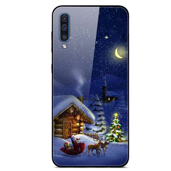 Capa Magunivers | TPU vidro rígido papai noel e casa para Samsung Galaxy A50s/A30s/A50