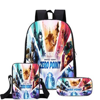 Conjunto Escolar Fenbow Fortnite Mochila + Mala de Ombro + Estojo - Multicolorido 07 - 1
