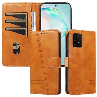 Capa FOXDOCK para Samsung Galaxy S10 Lite | Fecho Magnético | Compartimentos para Cartões e Suporte | Pele PU | À Prova de Choque | Amarelo - 1