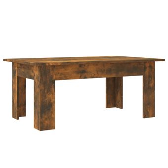 Mesa de Centro vidaXL | 100x60x42 cm | madeira processada carvalho fumado - 1
