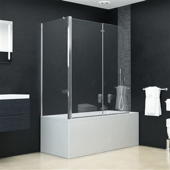 Divisória de Chuveiro com Dobragem Dupla ESG 120X68X130 Cm - 1