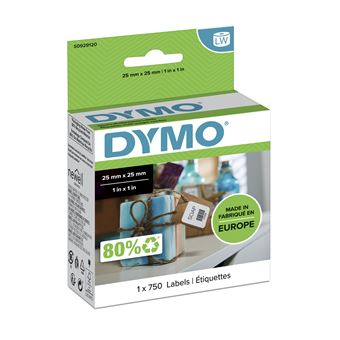 Etiqueta para Impressão DYMO LW - Etiquetas multiusos - 25 x 25 mm - S0929120 | Branco - 1