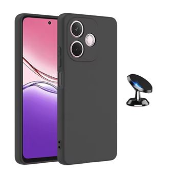 Kit Suporte Magnético + Capa Proteção Silicone GIFT4ME para Oppo A5 Pro 4G | Preto - 1