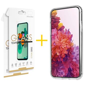 Pack skyhe 2 x Película de Vidro Temperado 2.5D + Capa para Xiaomi MI 11 Lite 5G Gel Reforçado - Transparente Clear - 1