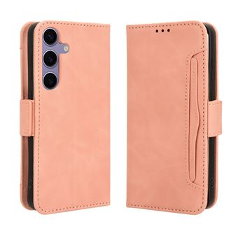 Capa FOXDOCK Protetora para Samsung Galaxy S25 FE | Suporte e Flip de couro PU | À Prova de Choque | Rosa - 1