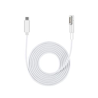 Cabo Adaptador Tipo-C Macho Goeik para Magsafe 1 Tipo-L/F | 1m - Branco - 1