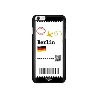 Capa Maniacase para Iphone SE 2020 design cartão de embarque Berlim avião alemão futebol lado leste galeria vermelho preto amarelo Dortmunt código Maniacase - 1