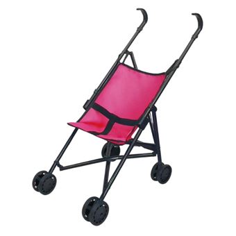 Carrinho Passeio de Bonecas LPM | Dobrável | Rosa e Preto - 1