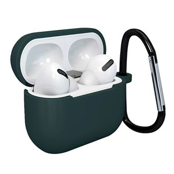 Capa Silicone com Mosquetão Verde para AirPods Pro 4 - 1