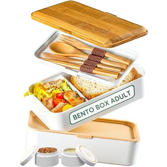 Conjunto de Lancheira Umami Original Bento Box | Bamboo, Branco - 1