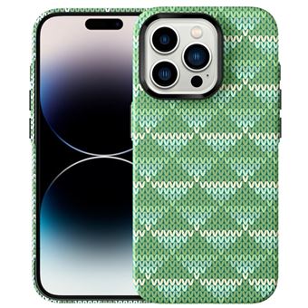Capa V-REEL PC ultrafino com textura têxtil para iPhone 15 ProMax - Verde - 1