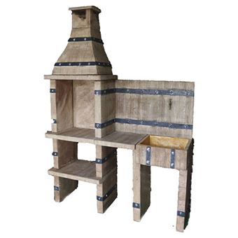 Churrasqueira Moldibric Lda Rf 318 | Textura Madeira| 221x196cm | 880kg - 1