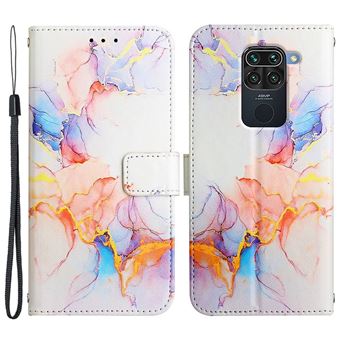 Capa PU padrão de mármore, mármore branco ls004 Magunivers para Xiaomi Redmi Note 9 (MTK Helio G85)/10X 4G - 1