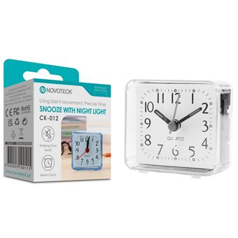 Despertador NOVOTECK CK-012 | Luz Noturna e Silêncio Operacional | Branco - 1