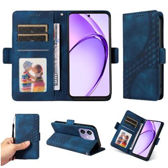 Capa FLOODKING para OPPO A5x 4G/5G | Design Acolchoado | Couro PU Premium | Azul - 1