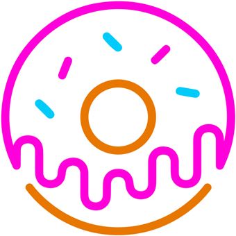 Fita de Luz LED Candy Shock 40 Donut - Rosa/Laranja/Azul - 1