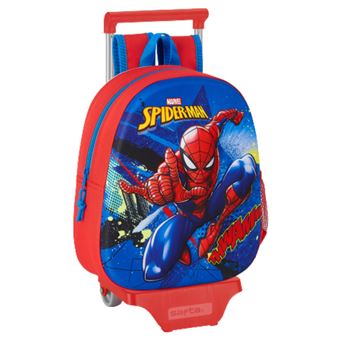 Mochila com Trolley Safta 3D Spiderman | 32 cm - 1