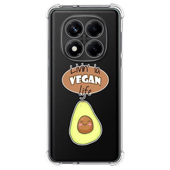 Capa Tumundosmartphone de Silicone à Prova de Choque para Xiaomi Redmi Note 14 Pro 4G | Vegan Life Design Drawings - 1